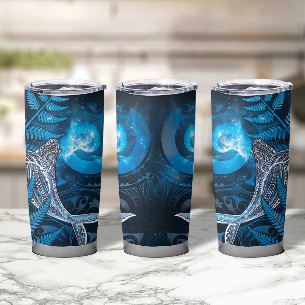 New Zealand Matariki Tumbler Cup Maori Koru With Humpback Whale Blue