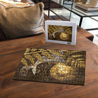 New Zealand Matariki Puzzle Maori Koru With Humpback Whale Gold LT05 - Polynesian Pride