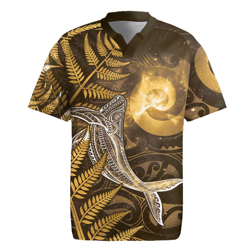 New Zealand Matariki Rugby Jersey Maori Koru With Humpback Whale Gold