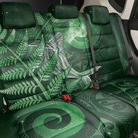 New Zealand Matariki Back Car Seat Cover Maori Koru With Humpback Whale Green