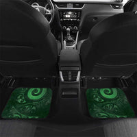 New Zealand Matariki Car Mats Maori Koru With Humpback Whale Green
