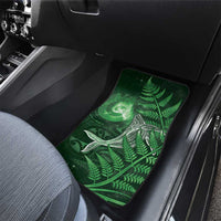 New Zealand Matariki Car Mats Maori Koru With Humpback Whale Green