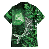 New Zealand Matariki Family Matching Tank Maxi Dress and Hawaiian Shirt Maori Koru With Humpback Whale Green