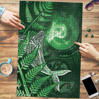 New Zealand Matariki Puzzle Maori Koru With Humpback Whale Green LT05 Green - Polynesian Pride
