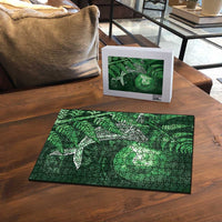 New Zealand Matariki Puzzle Maori Koru With Humpback Whale Green LT05 - Polynesian Pride