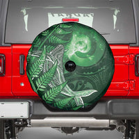 New Zealand Matariki Spare Tire Cover Maori Koru With Humpback Whale Green
