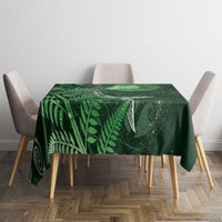 New Zealand Matariki Tablecloth Maori Koru With Humpback Whale Green