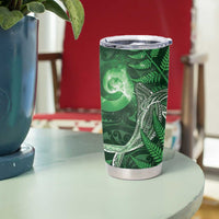 New Zealand Matariki Tumbler Cup Maori Koru With Humpback Whale Green LT05 - Polynesian Pride