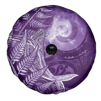 New Zealand Matariki Spare Tire Cover Maori Koru With Humpback Whale Purple