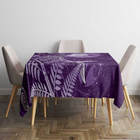 New Zealand Matariki Tablecloth Maori Koru With Humpback Whale Purple LT05 - Polynesian Pride