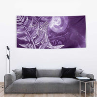 New Zealand Matariki Tapestry Maori Koru With Humpback Whale Purple