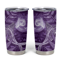 New Zealand Matariki Tumbler Cup Maori Koru With Humpback Whale Purple