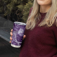 New Zealand Matariki Tumbler Cup Maori Koru With Humpback Whale Purple