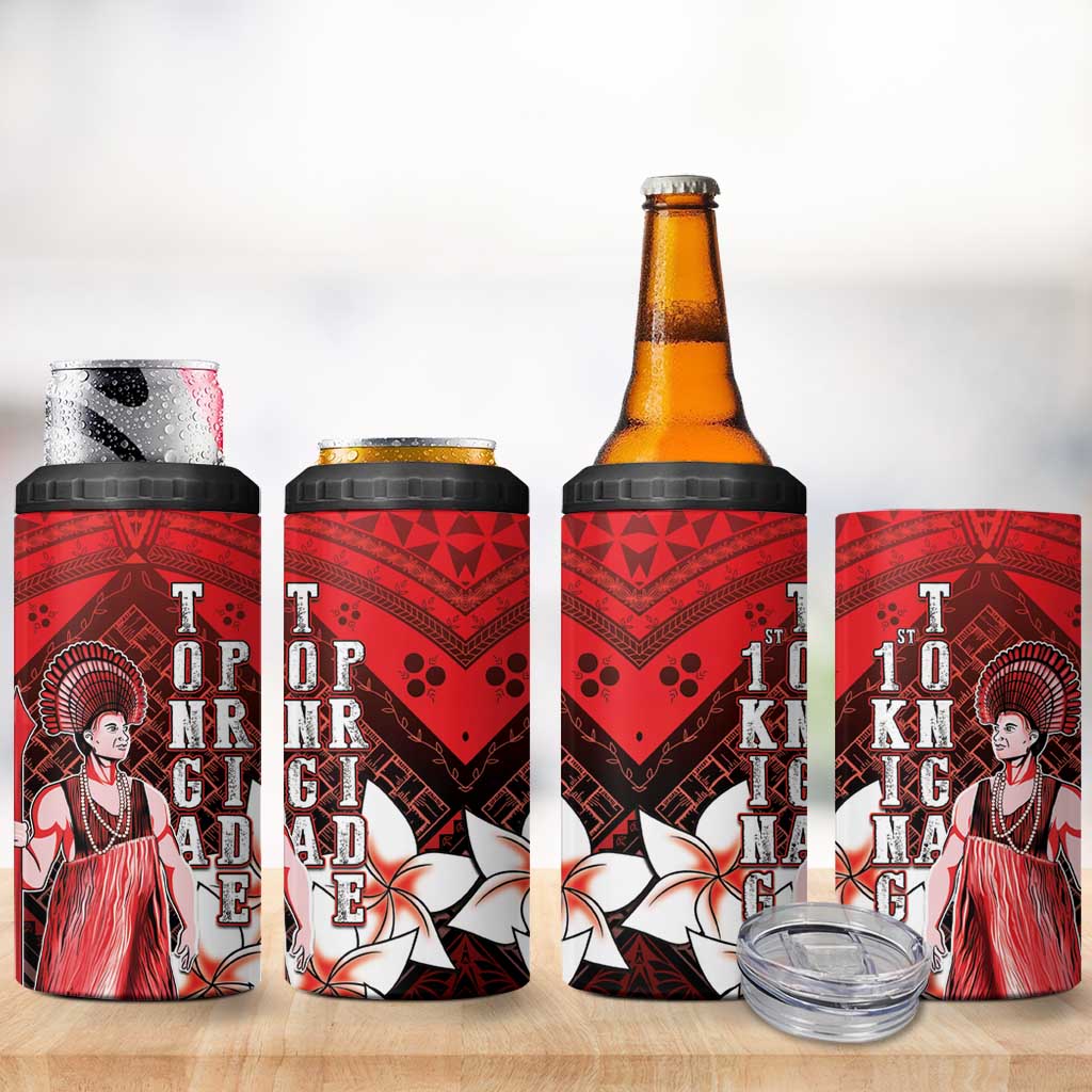 The First King Of Tonga 4 in 1 Can Cooler Tumbler Tongan Pride
