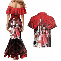 The First King Of Tonga Couples Matching Mermaid Dress and Hawaiian Shirt Tongan Pride LT05 - Polynesian Pride
