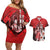 The First King Of Tonga Couples Matching Off Shoulder Short Dress and Hawaiian Shirt Tongan Pride