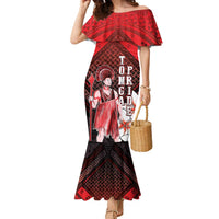 The First King Of Tonga Family Matching Mermaid Dress and Hawaiian Shirt Tongan Pride