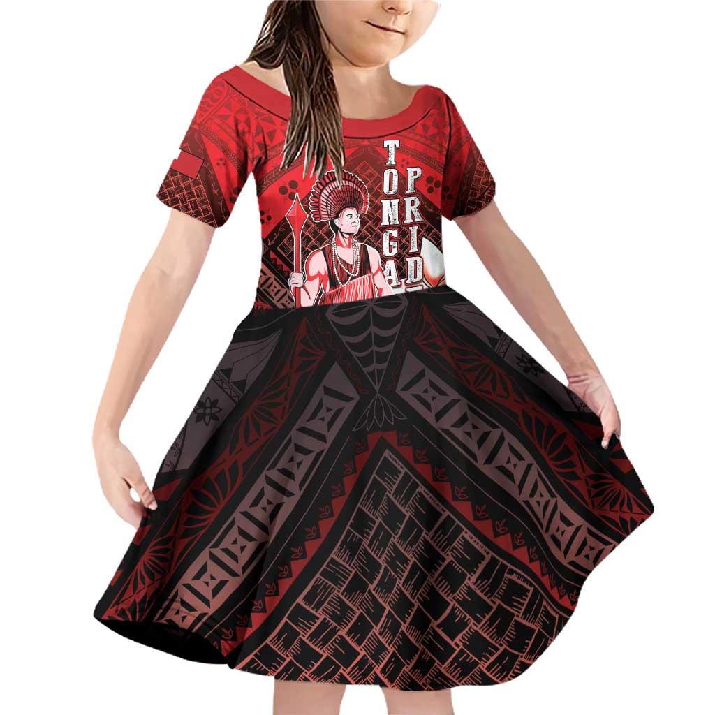 The First King Of Tonga Family Matching Off Shoulder Short Dress and Hawaiian Shirt Tongan Pride