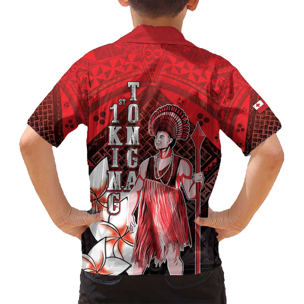 The First King Of Tonga Family Matching Tank Maxi Dress and Hawaiian Shirt Tongan Pride