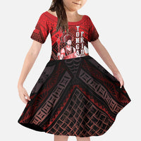 The First King Of Tonga Family Matching Tank Maxi Dress and Hawaiian Shirt Tongan Pride