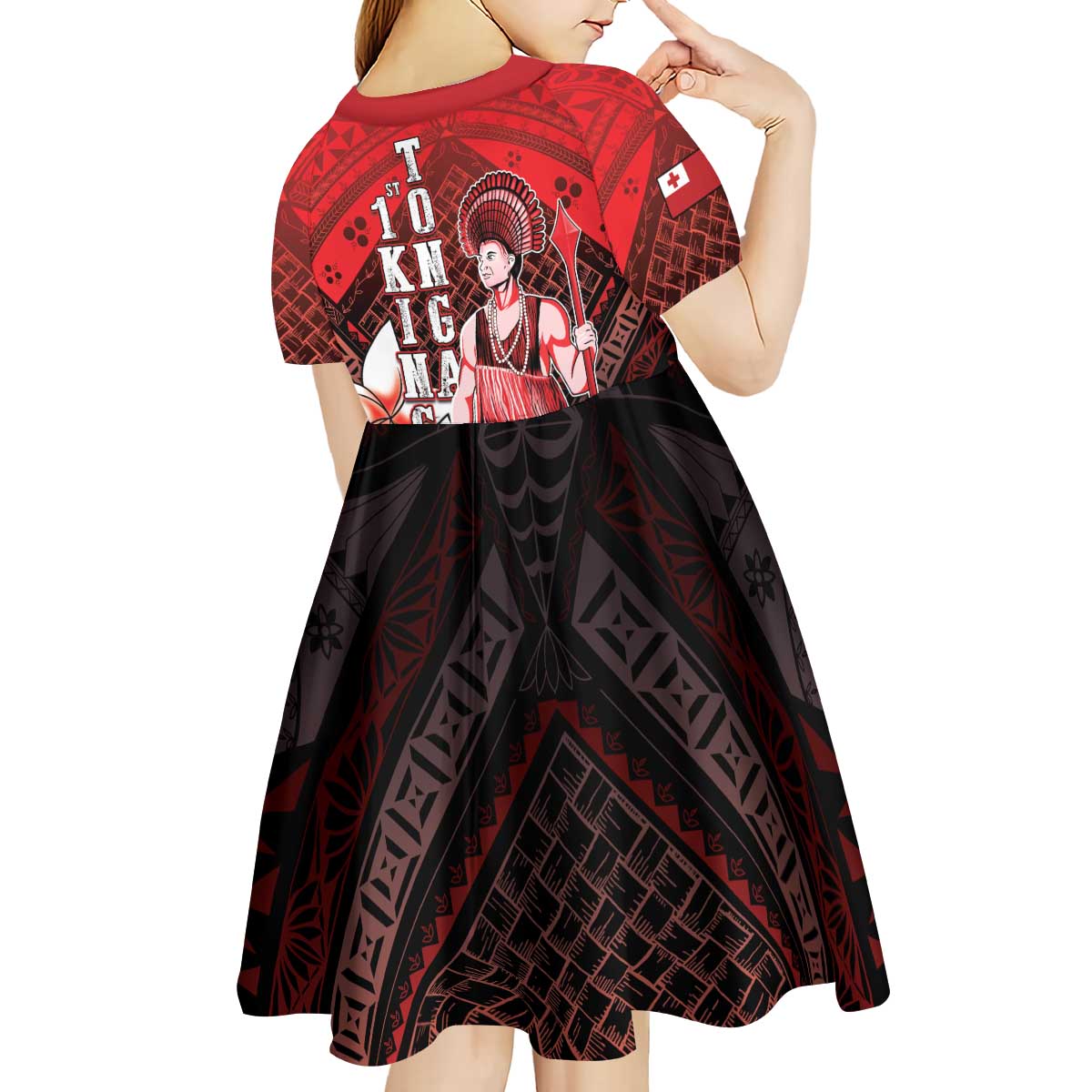 The First King Of Tonga Kid Short Sleeve Dress Tongan Pride