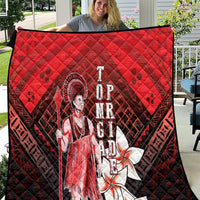The First King Of Tonga Quilt Tongan Pride LT05 Red - Polynesian Pride