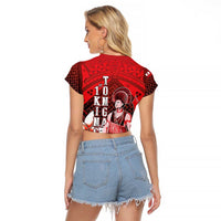 The First King Of Tonga Raglan Cropped T Shirt Tongan Pride