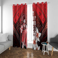 The First King Of Tonga Window Curtain Tongan Pride