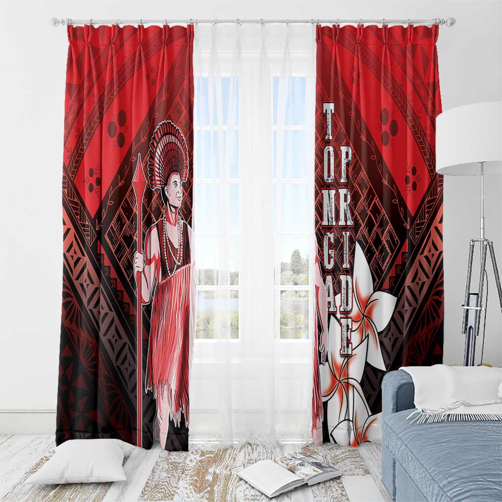 The First King Of Tonga Window Curtain Tongan Pride