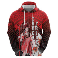 The First King Of Tonga Zip Hoodie Tongan Pride