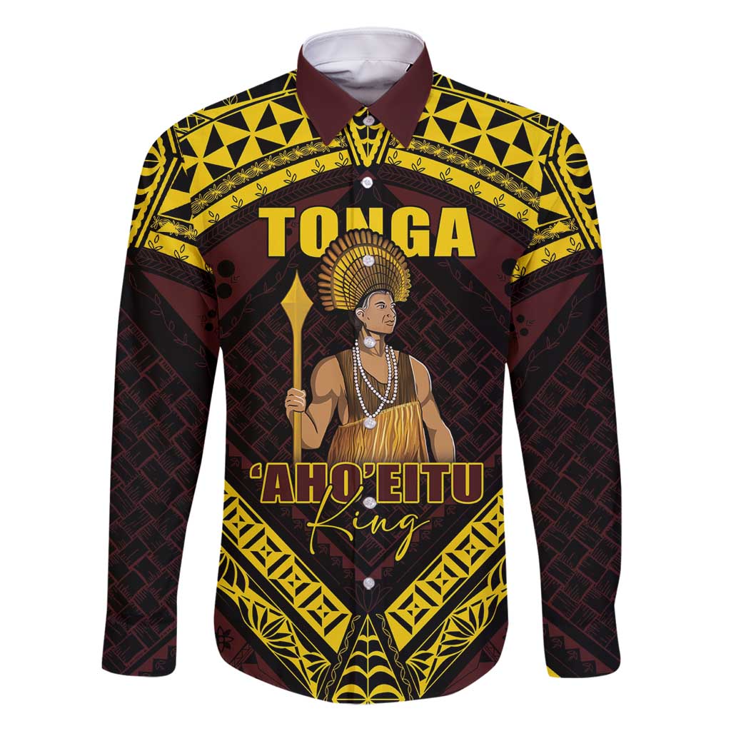 Tonga First King Family Matching Off Shoulder Maxi Dress and Hawaiian Shirt Ahoeitu Know Your Roots