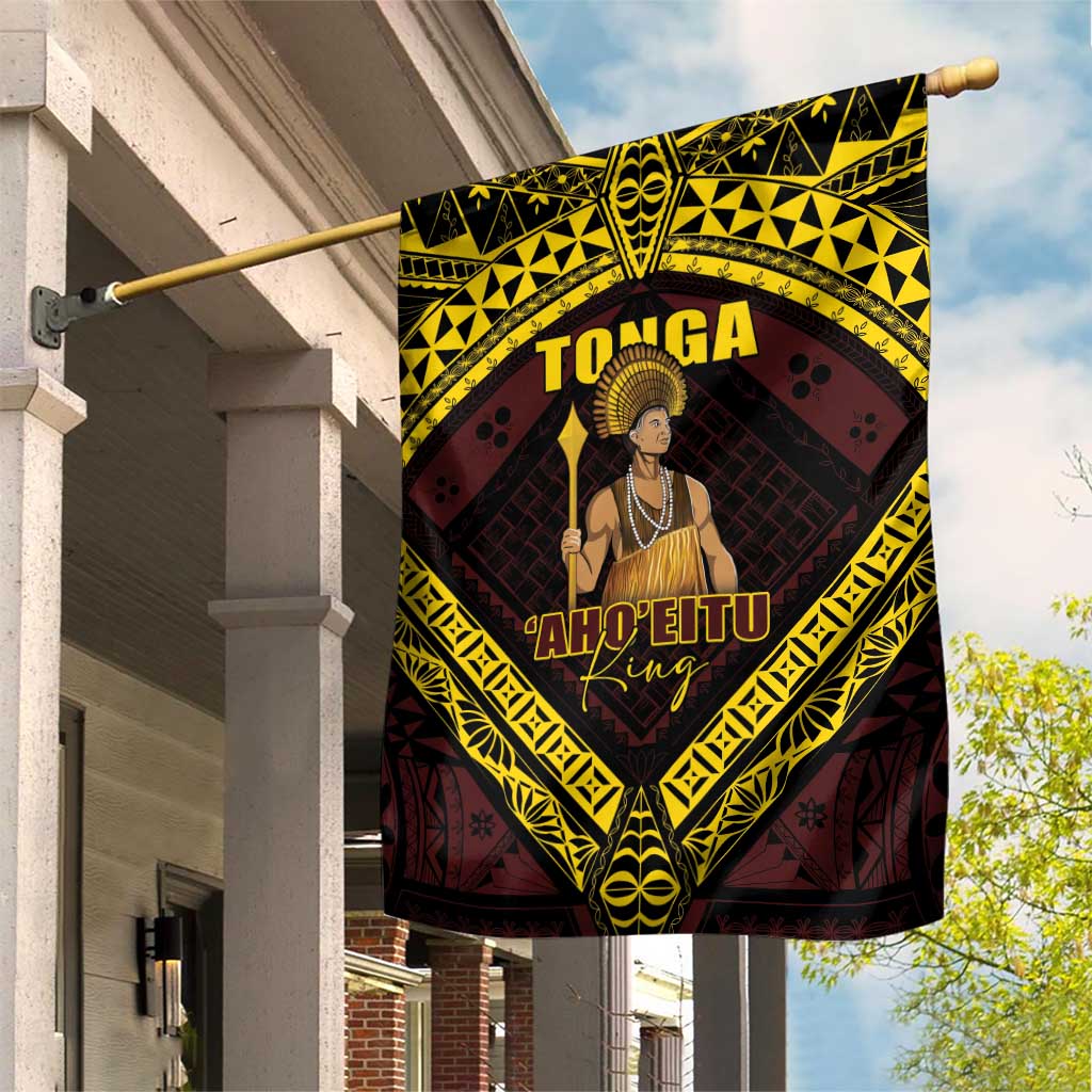 Tonga First King Garden Flag Ahoeitu Know Your Roots LT05 House Flag Maroon - Polynesian Pride