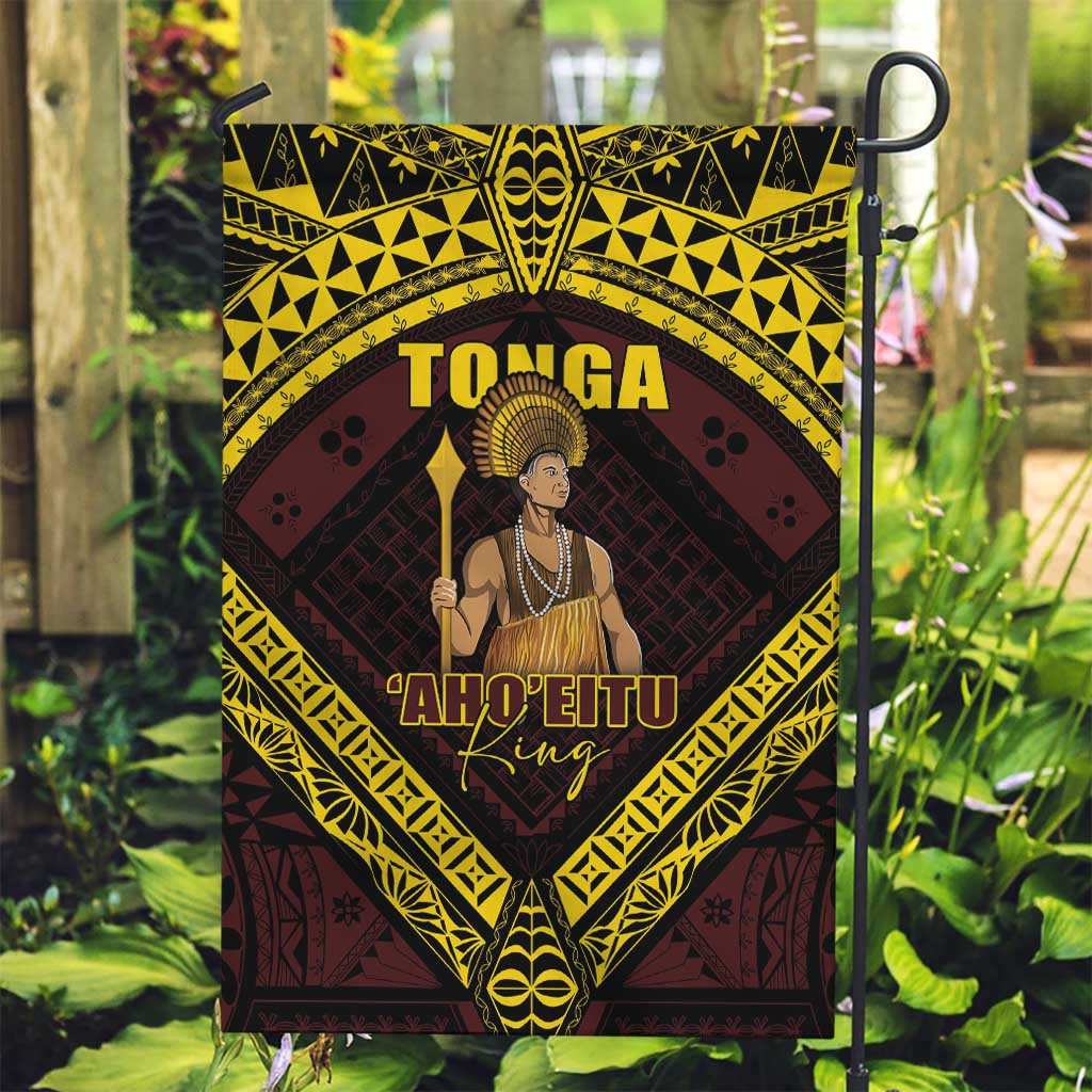 Tonga First King Garden Flag Ahoeitu Know Your Roots LT05 Garden Flag Maroon - Polynesian Pride