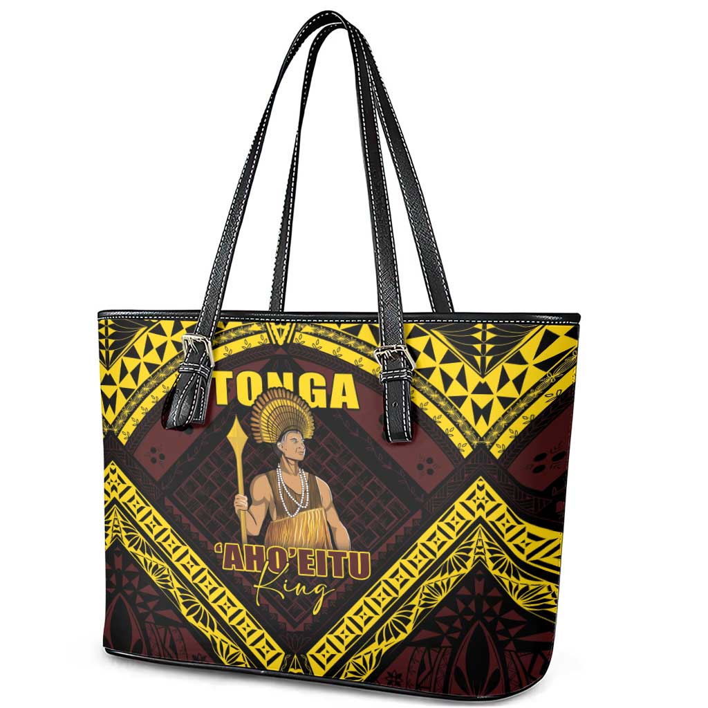 Tonga First King Leather Tote Bag Ahoeitu Know Your Roots