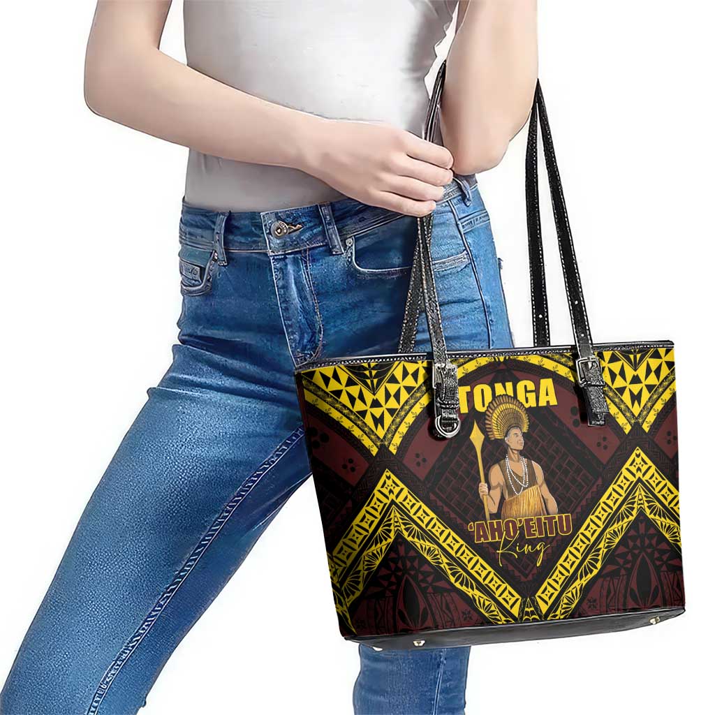Tonga First King Leather Tote Bag Ahoeitu Know Your Roots