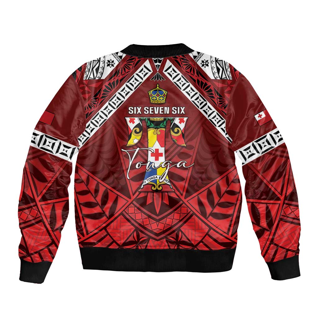 Tonga Emancipation Day Bomber Jacket Tongan Kupesi Pattern