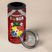 Tonga Emancipation Day 4 in 1 Can Cooler Tumbler Tongan Kupesi Pattern