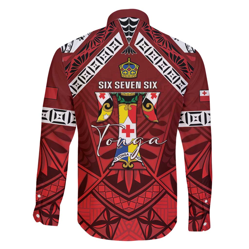Tonga Emancipation Day Family Matching Long Sleeve Bodycon Dress and Hawaiian Shirt Tongan Kupesi Pattern LT05 - Polynesian Pride