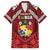 Tonga Emancipation Day Family Matching Off Shoulder Short Dress and Hawaiian Shirt Tongan Kupesi Pattern