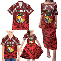 Tonga Emancipation Day Family Matching Puletasi and Hawaiian Shirt Tongan Kupesi Pattern LT05 - Polynesian Pride