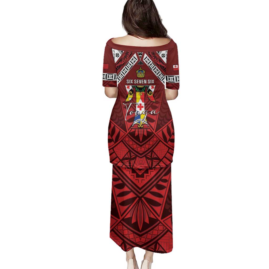 Tonga Emancipation Day Family Matching Puletasi and Hawaiian Shirt Tongan Kupesi Pattern LT05 - Polynesian Pride