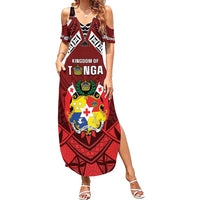 Tonga Emancipation Day Family Matching Summer Maxi Dress and Hawaiian Shirt Tongan Kupesi Pattern