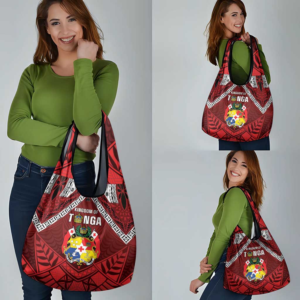 Tonga Emancipation Day Grocery Bag Tongan Kupesi Pattern