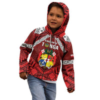 Tonga Emancipation Day Kid Hoodie Tongan Kupesi Pattern