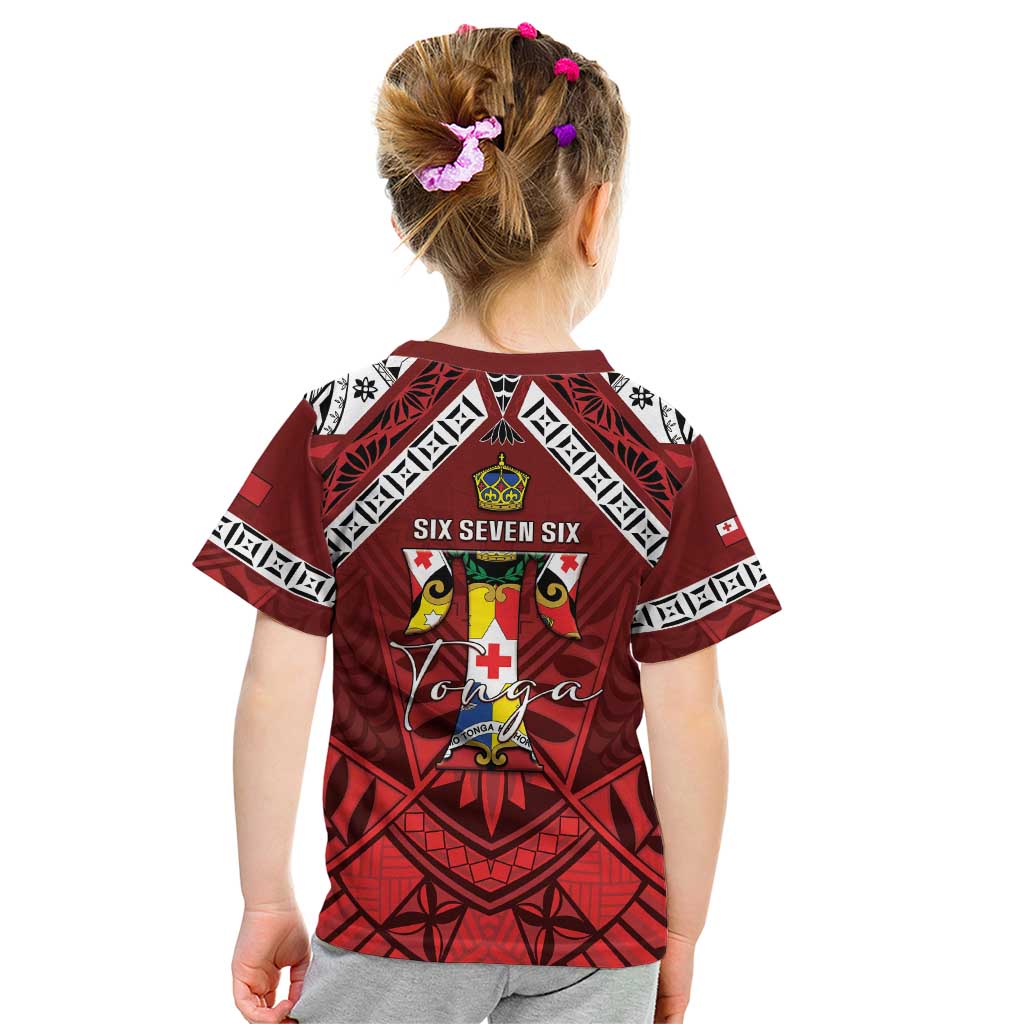 Tonga Emancipation Day Kid T Shirt Tongan Kupesi Pattern LT05 - Polynesian Pride