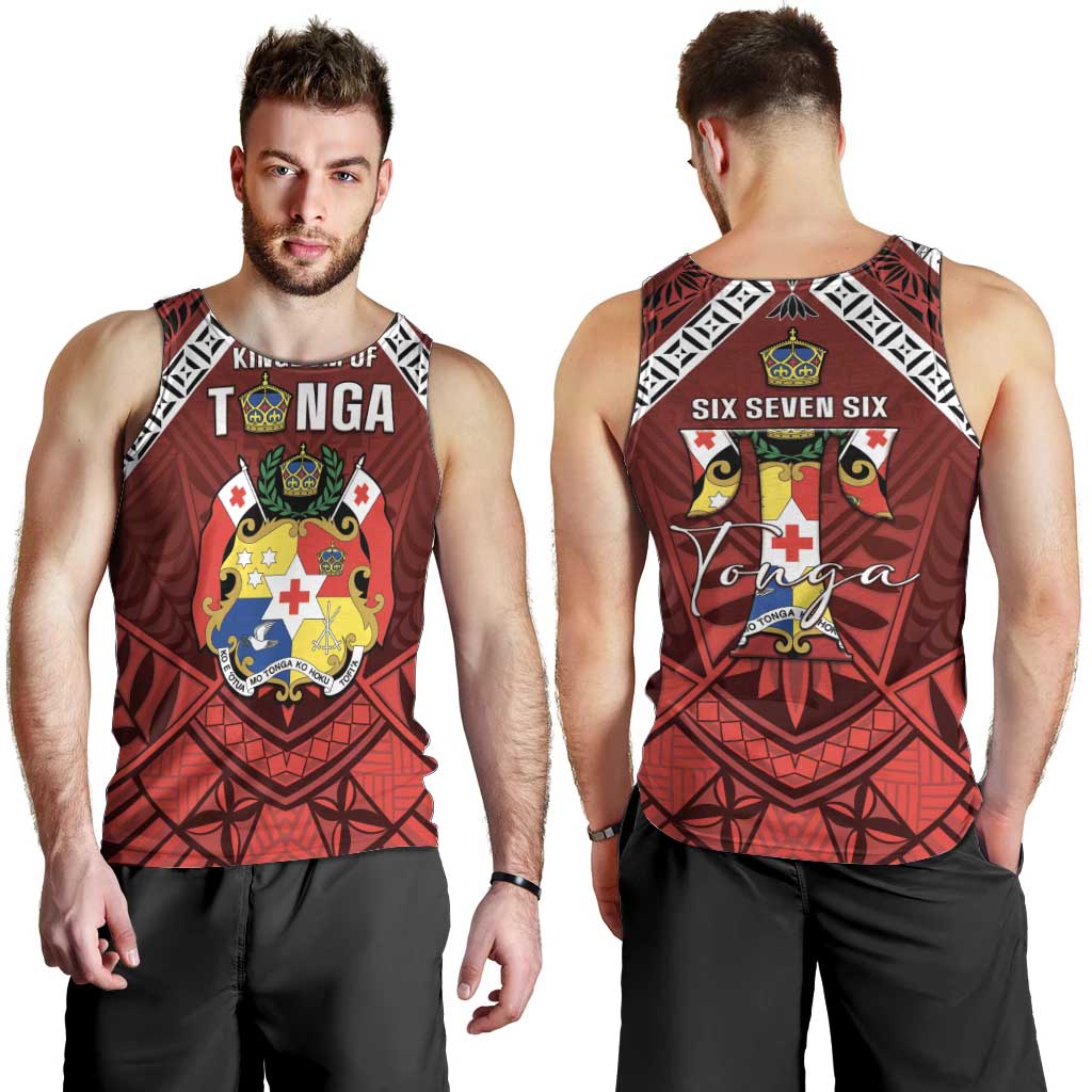 Tonga Emancipation Day Men Tank Top Tongan Kupesi Pattern