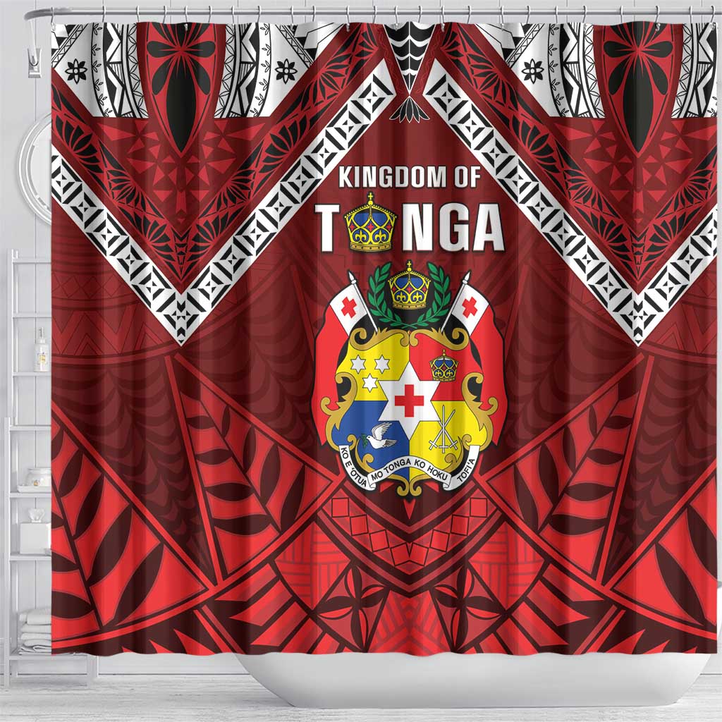 Tonga Emancipation Day Shower Curtain Tongan Kupesi Pattern