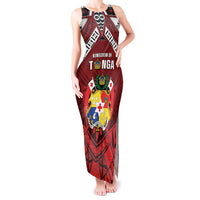 Tonga Emancipation Day Tank Maxi Dress Tongan Kupesi Pattern