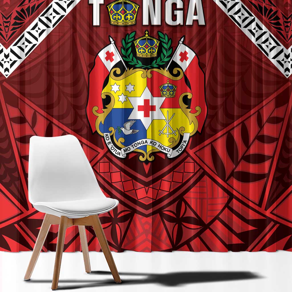Tonga Emancipation Day Window Curtain Tongan Kupesi Pattern