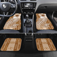 Tonga Kupesi Ngatu Car Mats Vintage Brown Plumeria